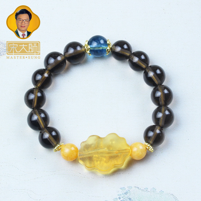宋韶光大师2026马年吉祥物生肖属牛 晨鸡报喜 琉璃男女茶水晶手链