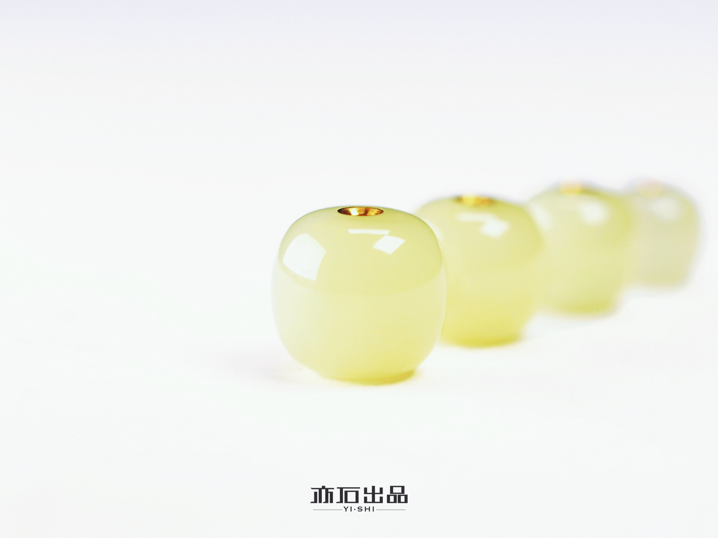 亦石出品·清雅柳黄色·黄口料老型珠 和田玉·黄口料·7-10㎜款