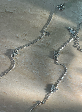 极光以南原创纯银蝴蝶项链女轻奢设计感毛衣链锁骨链高级感首饰女