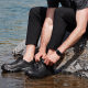 Lowa waterproof ເກີບຍ່າງປ່າສີດໍາ breathable breathable