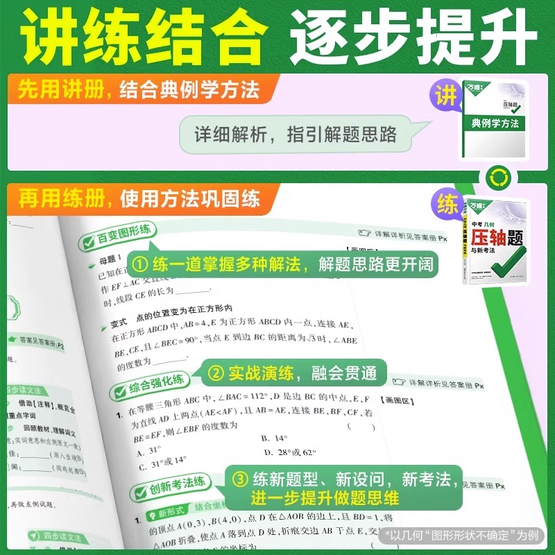 【杭州发货】2024万唯中考数学物理化学压轴题初中几何二次函数初三初二八九年级初中几何复习资料书中考专题训练万维初中数学函数-图2