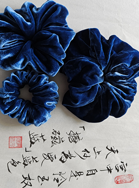 桑蚕丝丝绒发圈女秋冬真丝大肠圈
