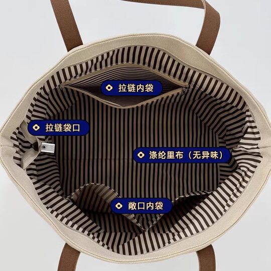 Simple large capacity shoulder tote bag