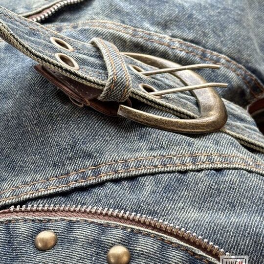 American retro hottie rivet student denim bag