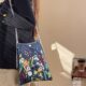 Xifanni denim bag floral embroidery retro chain bag
