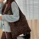 Xifanni autumn and winter retro leopard print suede tote bag