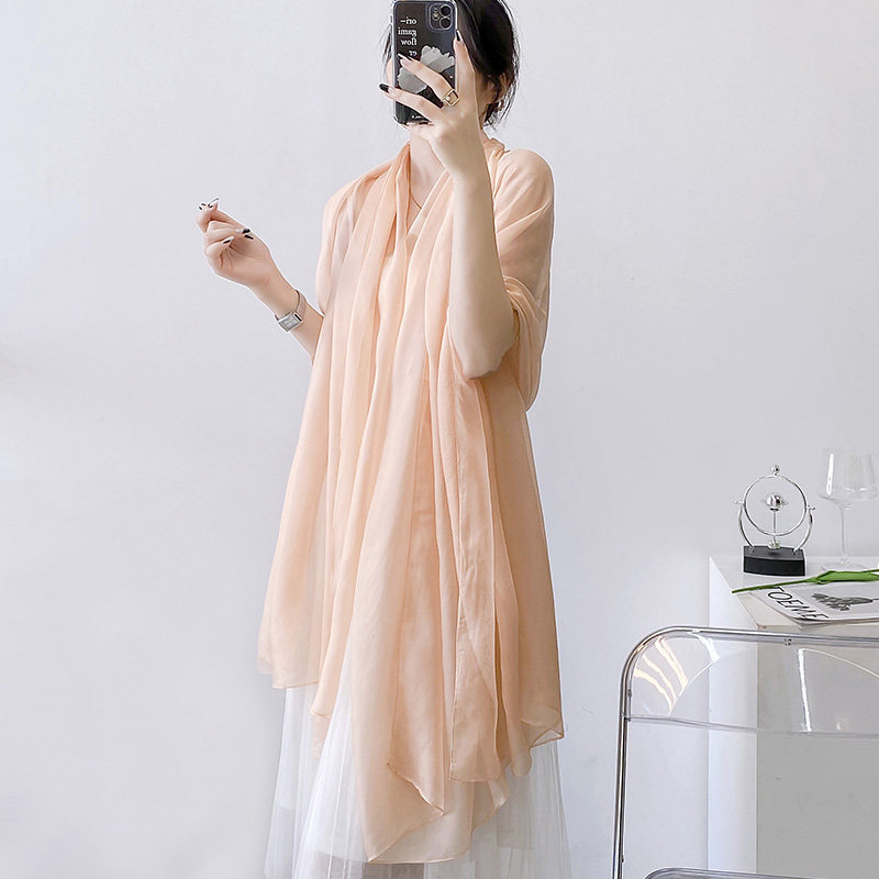 赶紧薅羊毛 桑蚕丝纯色春夏防晒大丝巾女多功能薄沙滩披肩围巾,淘宝优惠券,粉丝福利购,淘宝优惠卷