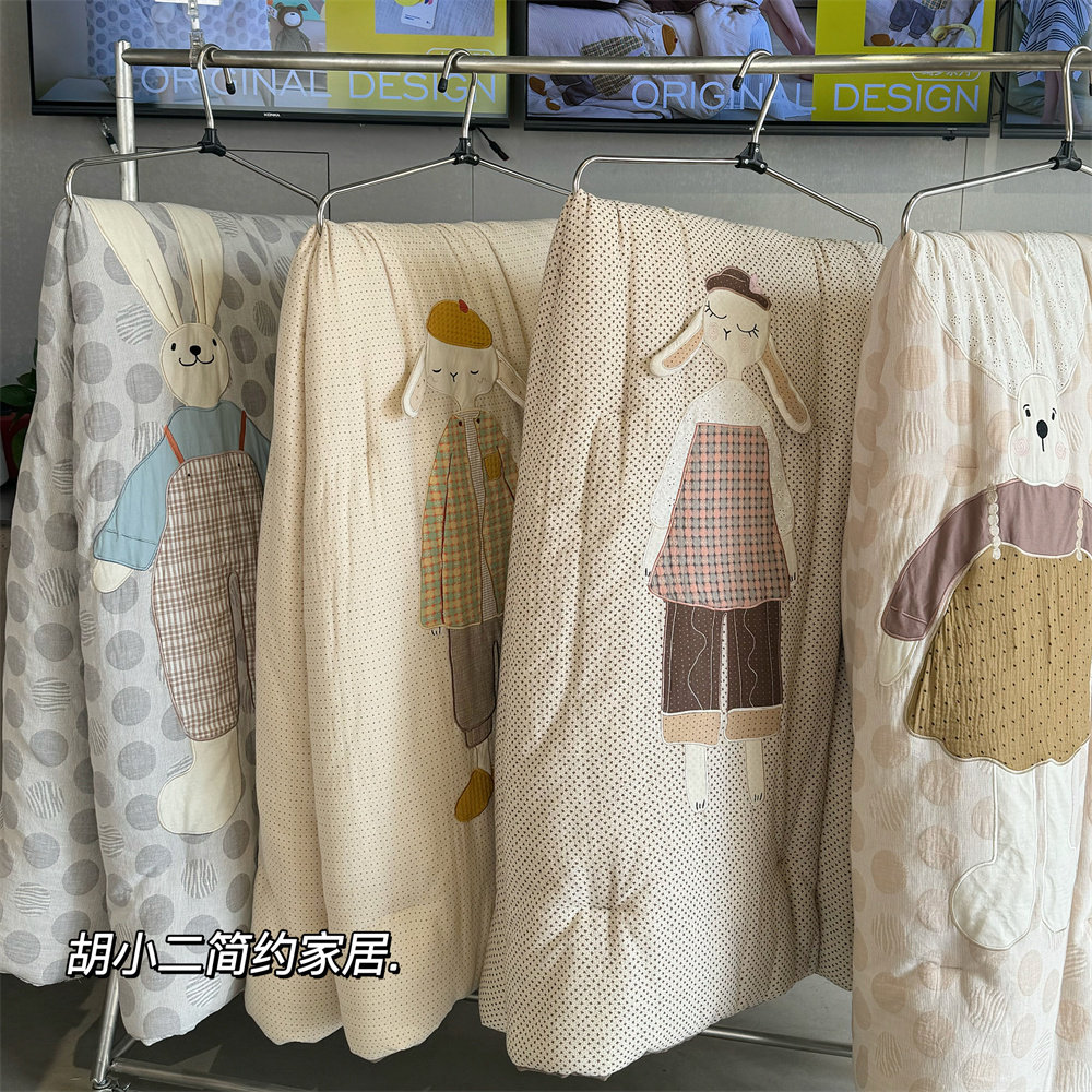 卡通可爱贴布绣全棉双层纱春秋被四季被秋冬加厚保暖单人被芯冬被,淘宝优惠券,粉丝福利购,淘宝优惠卷