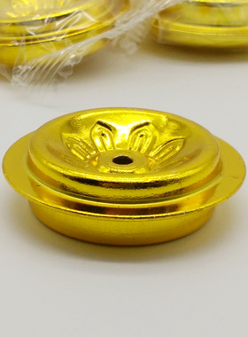 金黄色铝材莲花佛灯油漂植物液体油灯心漂供佛酥油灯芯油浮子灯漂