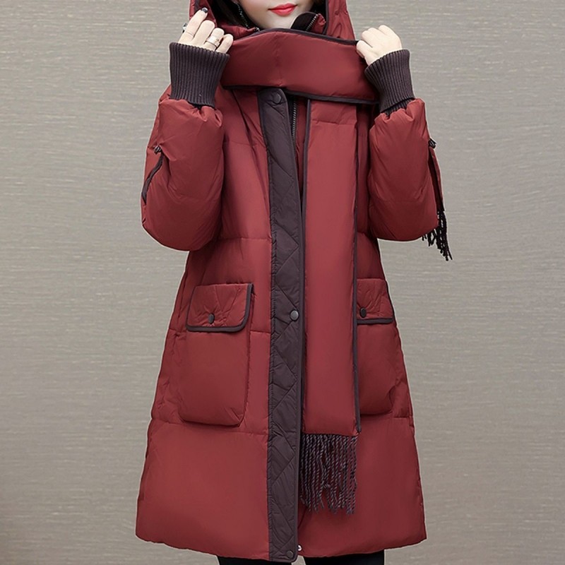 轻奢棉服女中长款2025新款加厚保暖宽松显瘦棉袄美拉德棉衣外套潮,淘宝优惠券,粉丝福利购,淘宝优惠卷