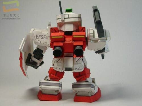 SD高达系列RGM-79C_Powered_GM3d纸模型DIY手工 - 图0