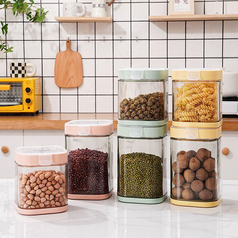 振兴方形揭盖玻璃密封罐腌制罐小泡菜坛子带盖瓶子谷杂粮储物罐,淘宝优惠券,粉丝福利购,淘宝优惠卷