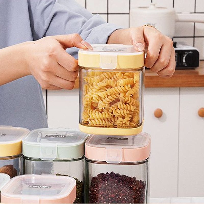 振兴方形揭盖玻璃密封罐腌制罐小泡菜坛子带盖瓶子谷杂粮储物罐,淘宝优惠券,粉丝福利购,淘宝优惠卷