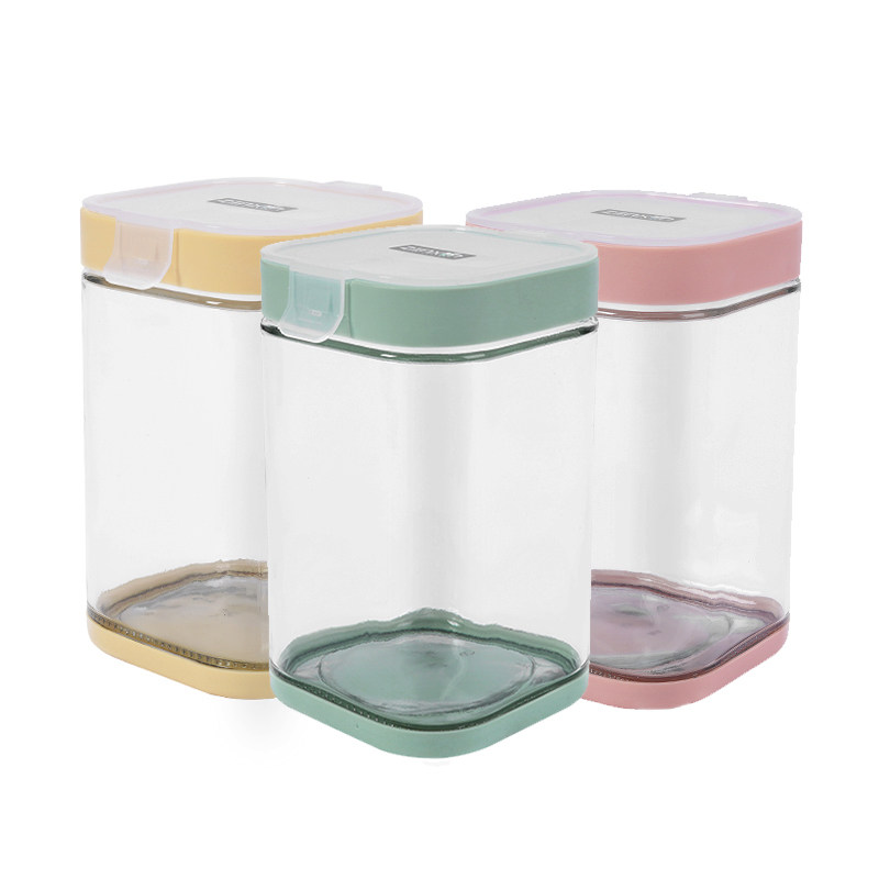 振兴方形揭盖玻璃密封罐腌制罐小泡菜坛子带盖瓶子谷杂粮储物罐,淘宝优惠券,粉丝福利购,淘宝优惠卷