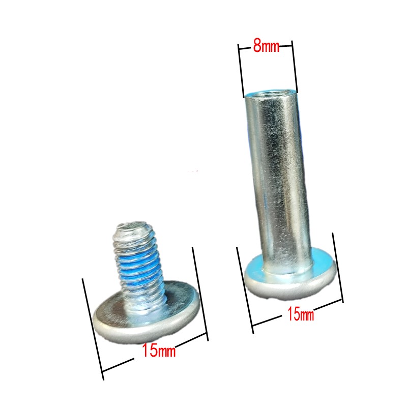 滑板车轮滑鞋溜冰鞋对锁螺丝空心双面穿钉活力板剪刀车螺杆轴杆子 - 图1
