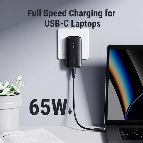 Voltme65W超薄氮化镓液态硅胶双C线套装 支持5A 55W PPS MacBook 苹果17 16 小米三星OPPO ViVO充电器快充头 - 图0