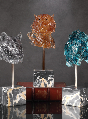 现代轻奢创意动物摆件