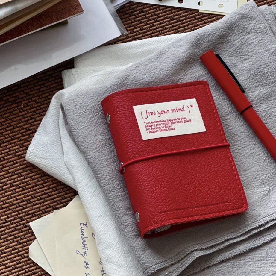 纯色软皮m5活页手帐本高颜值小众可拆卸学生日记事笔记随身口袋本,淘宝优惠券,粉丝福利购,淘宝优惠卷