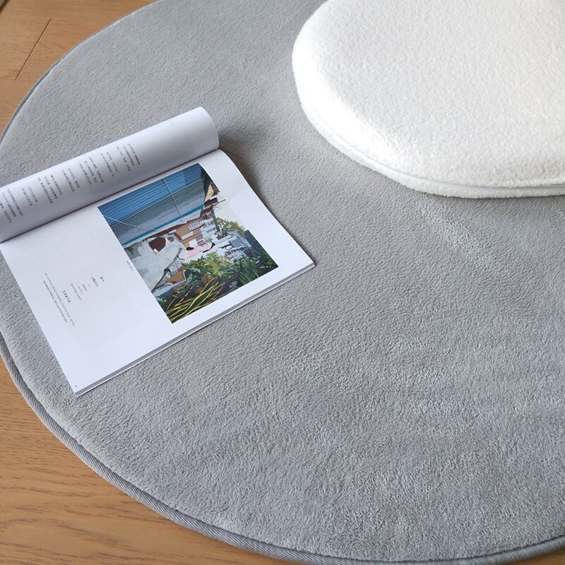 Short pile bedroom casual carpet study computer chair mat living room round carpet fashion simple modern leisure round carpet
