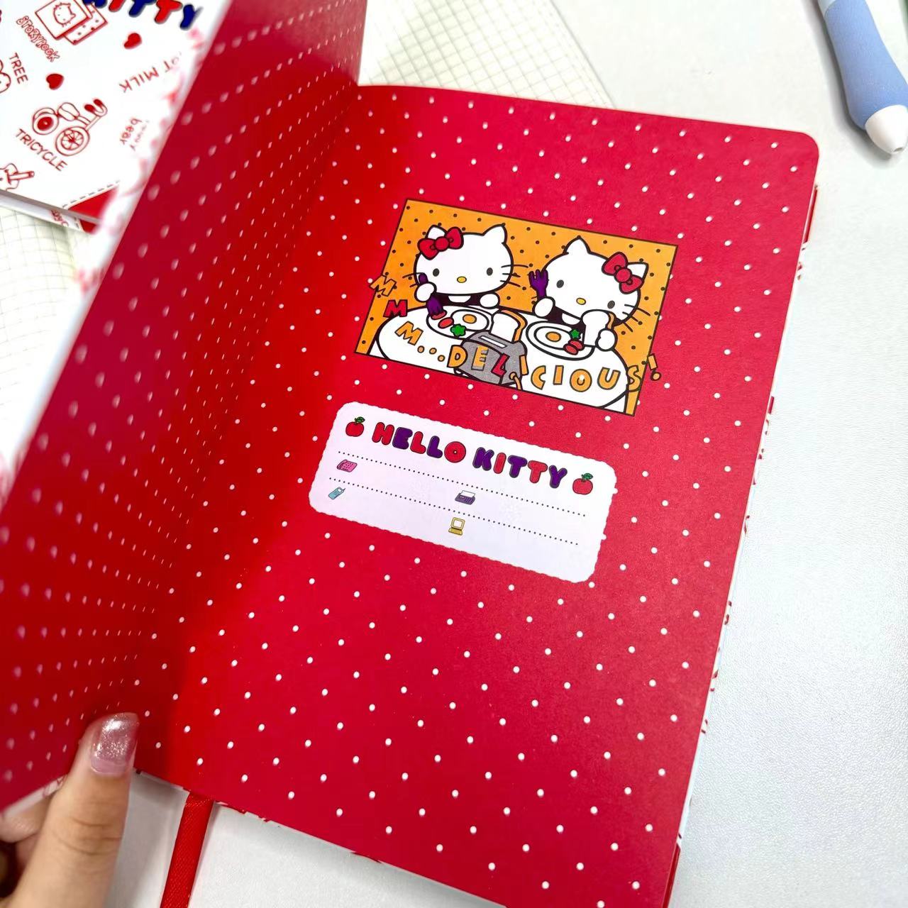 日系凯蒂猫hellokity笔记本彩色内页三丽鸥可爱学生a5记事本手账 - 图2