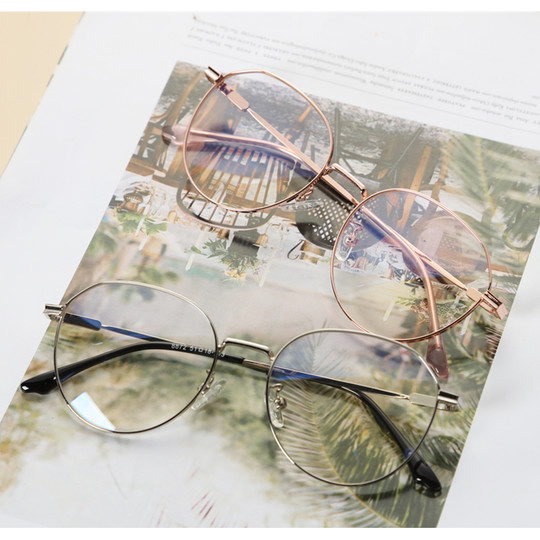 近视眼镜男潮厂家直销可配有度数镜框女素颜平光眼睛超轻复古8872