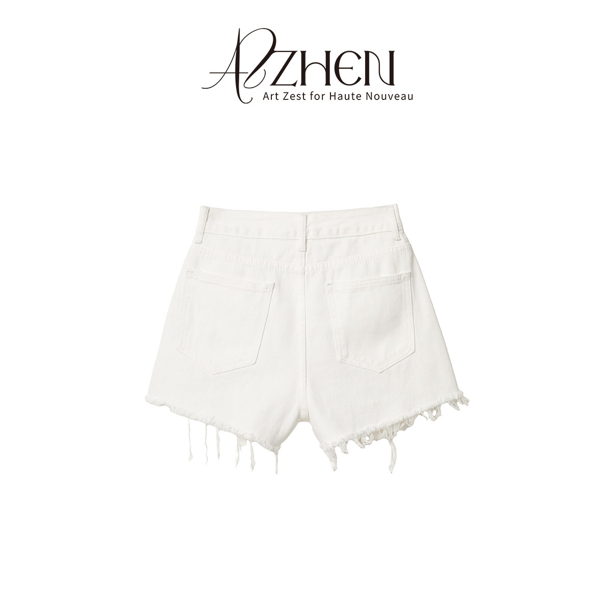 AZZHEN【夏日采蝶】2025夏季设计感重工热辣高腰破洞牛仔短裤女,淘宝优惠券,粉丝福利购,淘宝优惠卷