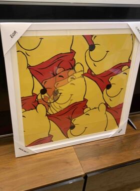 装饰画维尼卡通版画软装玄关