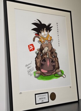 装饰挂画手稿龙珠悟空新年马年