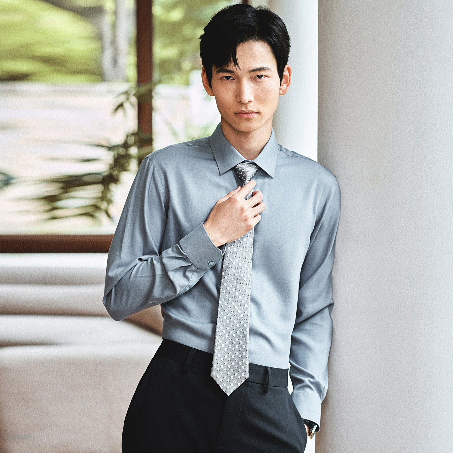 【可机洗羊毛】报喜鸟秋季新款商务正装男士长袖衬衫打底休闲衬衣