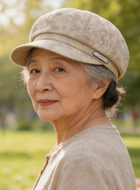 春秋中老年妈妈防风遮阳鸭舌帽