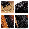 Hand-woven first layer cowhide vintage pin buckle women's belt