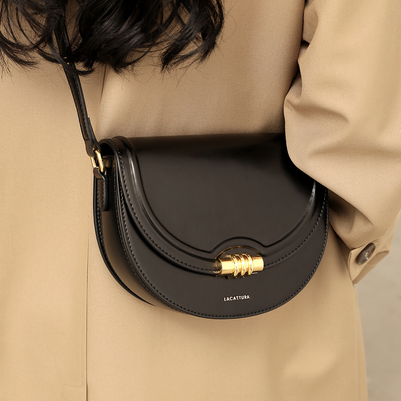 牛皮马鞍包包女2025秋冬新款小众质感单肩包时尚百搭腋下包斜挎包 - 图3