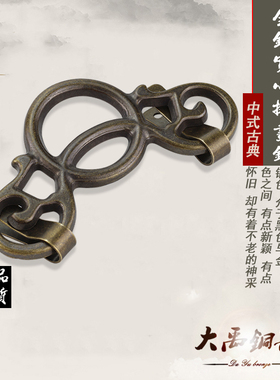 牌匾装饰挂钩大禹黄铜实心材质