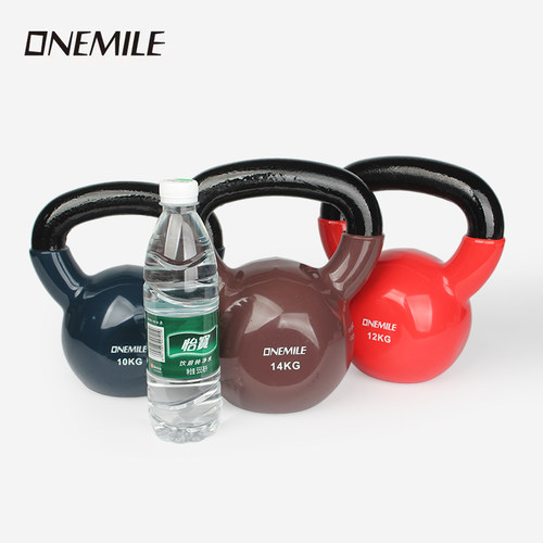 清仓健身实心铸铁浸塑一体经典硬式提壶铃哑铃深蹲练臀男女士家用 - 图2