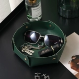 Кожаный ящик для хранения, настольный журнальный столик для гостиной, ключ от входа, корзина для хранения с дистанционным управлением, свет, роскошные скандинавские украшения