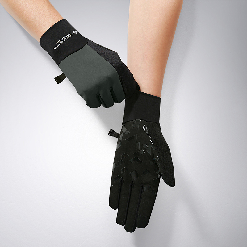 Santic森地客保暖骑行手套冬季防寒抓绒骑行山地车全指触屏手套 - 图3