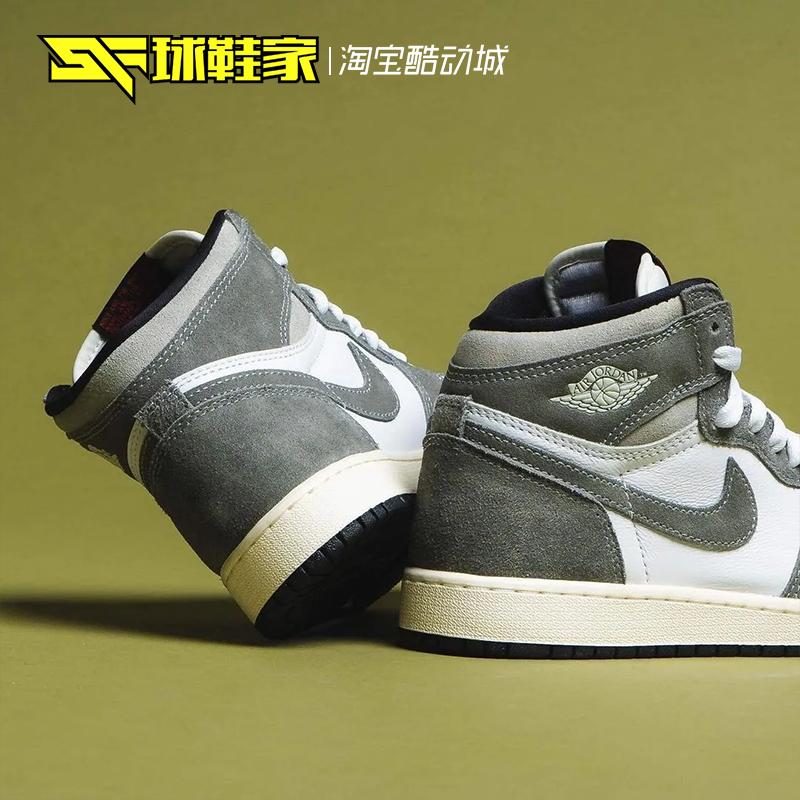 球鞋家 Air Jordan 1 High OG AJ1高帮白灰女子篮球鞋 FD1437-051-图2