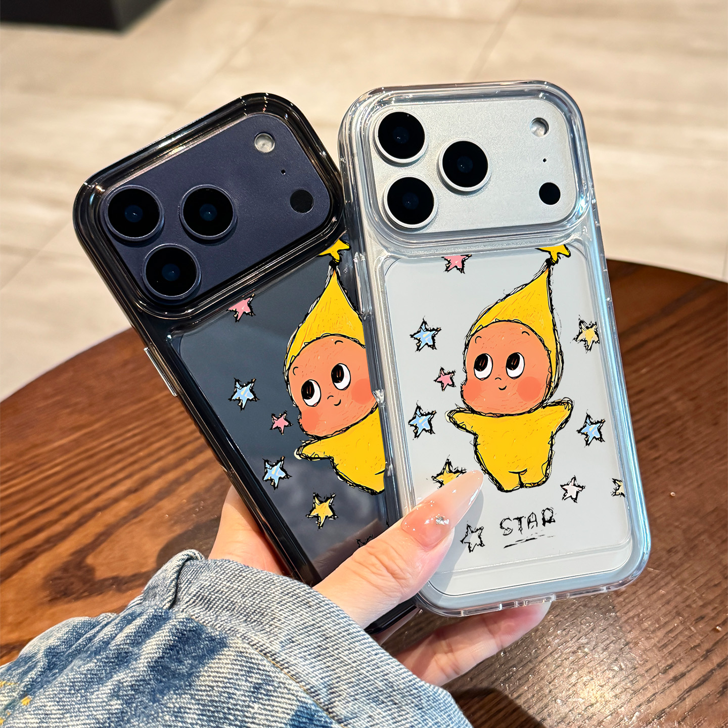 适用苹果17promax手机壳新款iPhone17创意星星人17pro高级感air全包16防摔15透明14硅胶13小众12橙色11女款pm - 图2