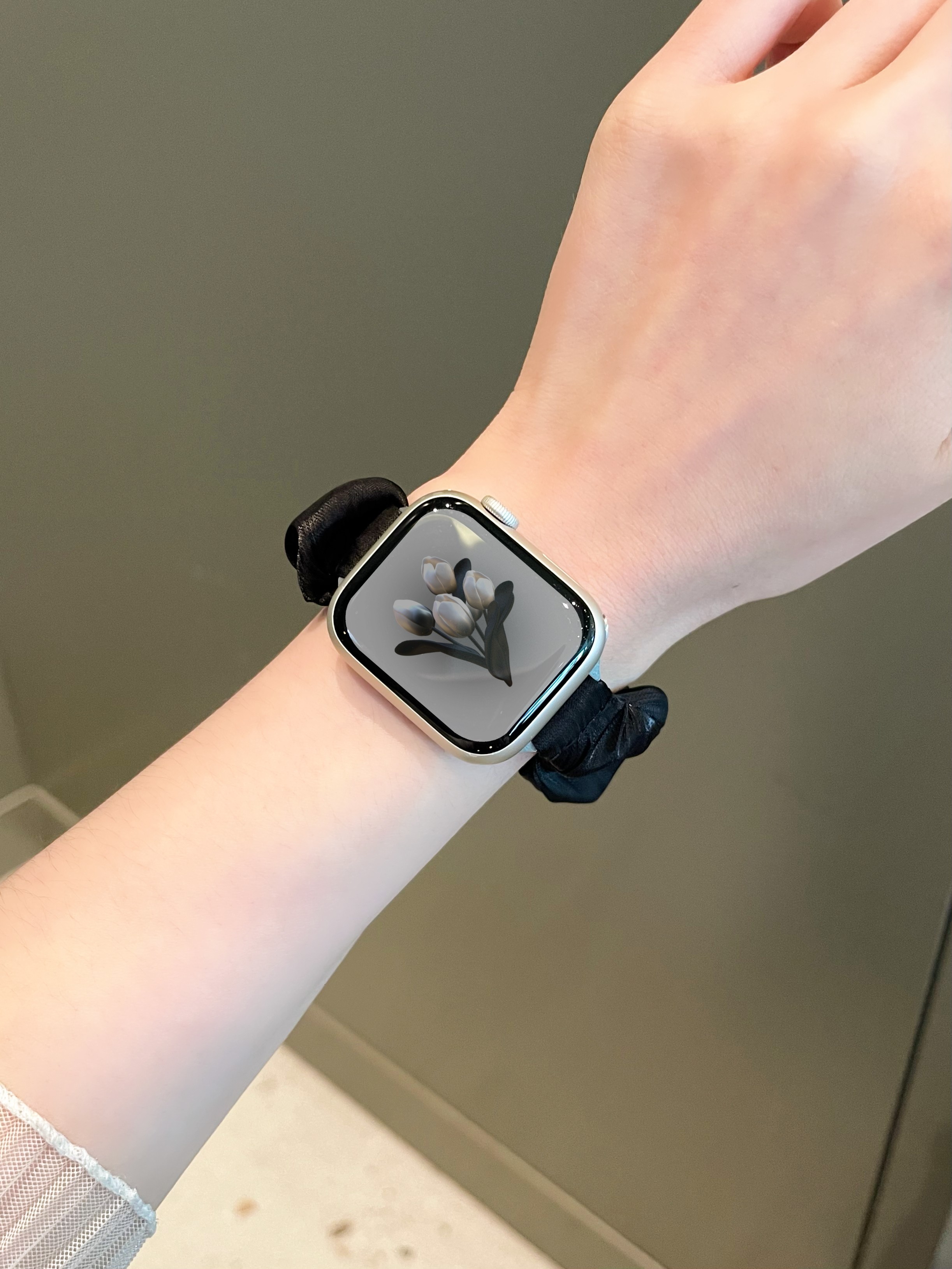 适用苹果iwatch9手表表带新款applewatch s9表带s876代se手表带女款夏天透气大肠发圈夏季创意高级感小众可爱 - 图1