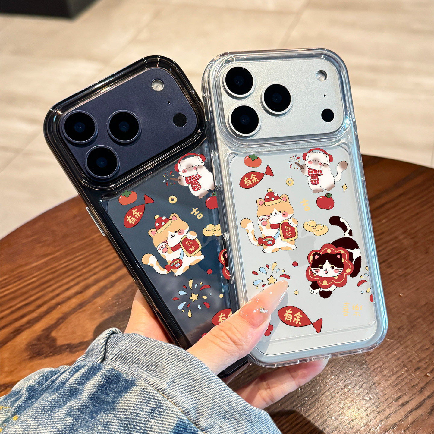 适用于苹果17pro手机壳新款iPhone17pro外壳全包防摔16promax透明15硅胶14可爱创意13高级感12新年卡通猫咪11 - 图3