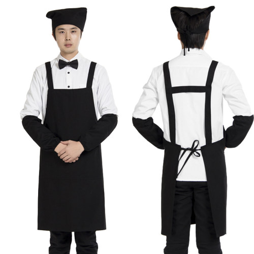 韩版时尚全棉围裙餐厅美甲咖啡奶茶店男女服务员订做定制印字Logo - 图3