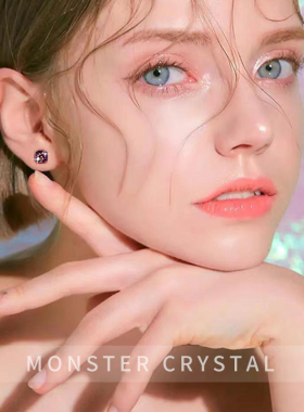 进口天然紫晶簇耳钉超闪男女气质简约925纯银2023新款高级设计感