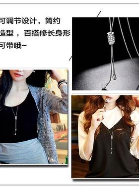 简约毛衣链合金蛇骨女水钻