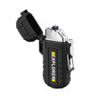 户外便携防水照明点烟器手电筒打火机Type-C充电双电弧防风脉冲