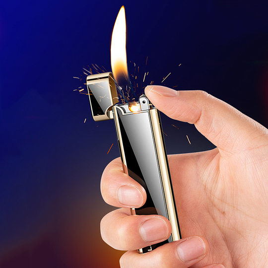 BD8015 varnish grinding wheel open flame inflatable lighter creative metal business gift oblique fire pipe special machine