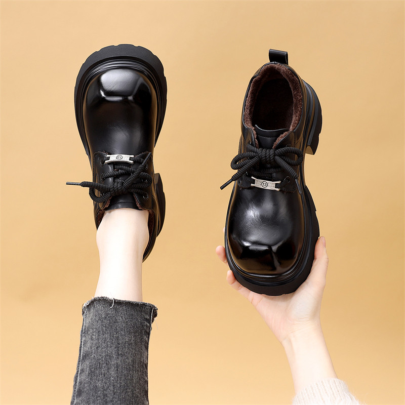 欧货英伦风厚底小皮鞋女2026新款百搭黑色jk单鞋松糕乐福鞋ins潮,淘宝优惠券,粉丝福利购,淘宝优惠卷