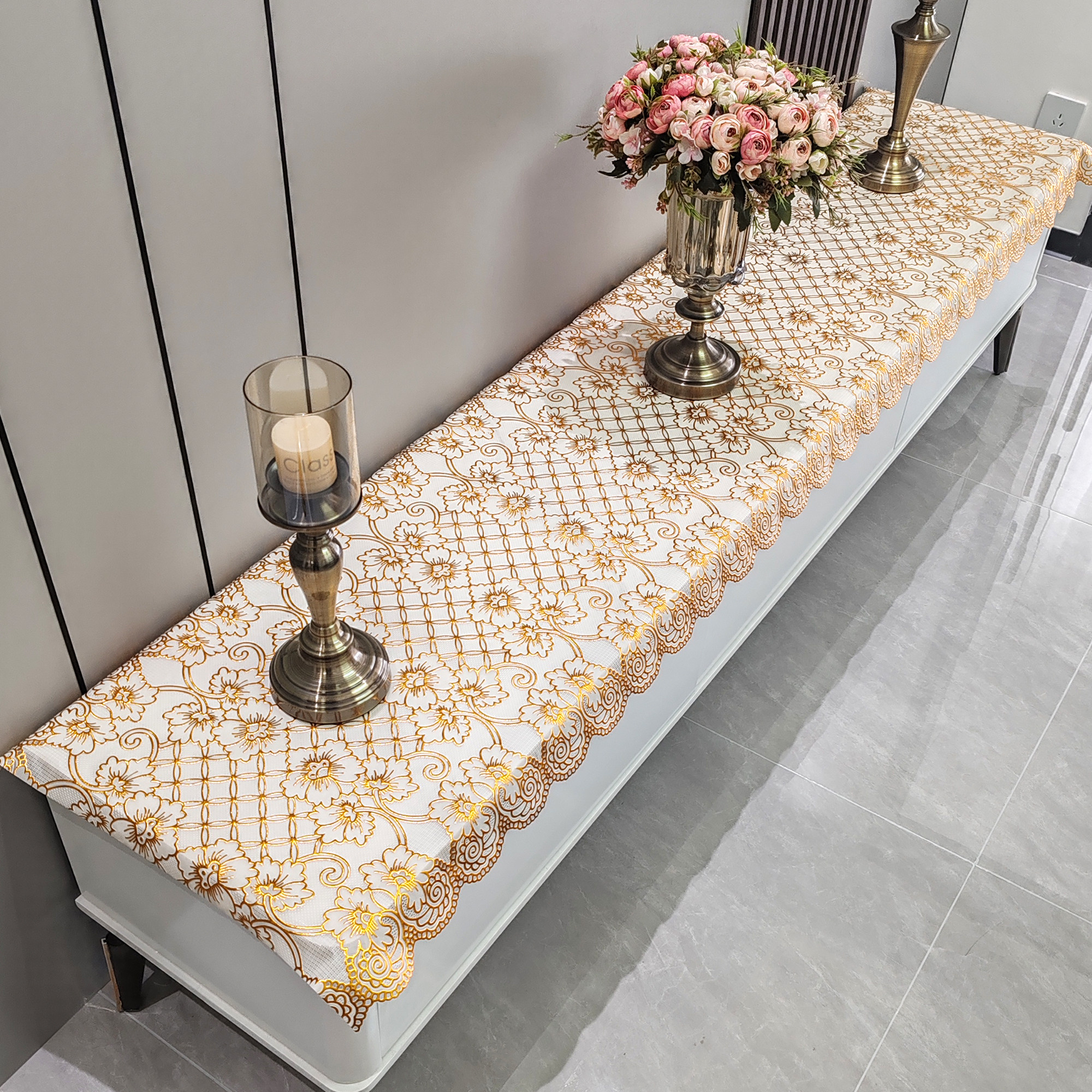 防水电视柜桌布2025新款网红台布PVC鞋柜布梳妆台防尘长条柜盖布,淘宝优惠券,粉丝福利购,淘宝优惠卷