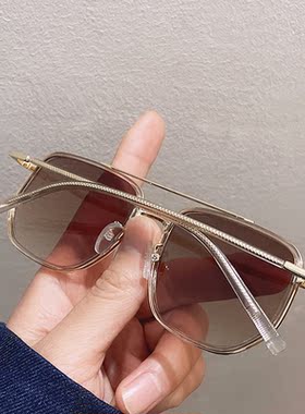 超火橘片墨镜茶色片ins潮男街拍