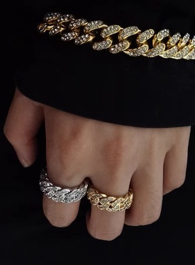 男女潮流戒指尾戒古巴