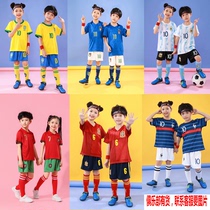 Argentina Brazil Childrens football clothes suit boysfootball girls football girls game jersey team uniforms kindergarten